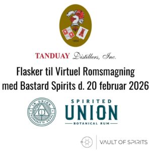 Flasker til Virtuel Romsmagning med Bastard Spirits d. 20 februar