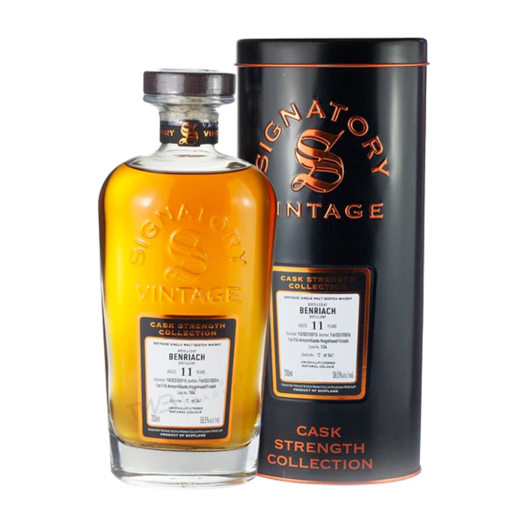 BenRiach 11 yo (2015/2026), Signatory Vintage – Cask Strength Collection (#104), 58.5%
