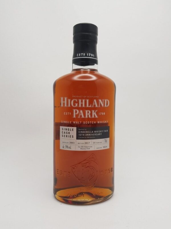 Highland Park 14 yo (2003/2017), Single Cask Cinderella Whisky Fair (#3824), 59%