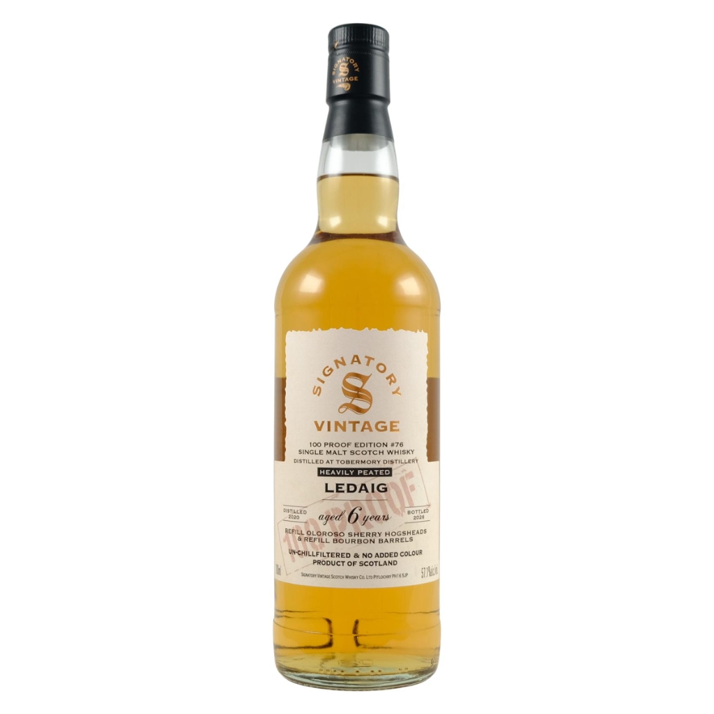 Ledaig 6 yo (2020), Signatory – 100 Proof Edition #76, 57.1%