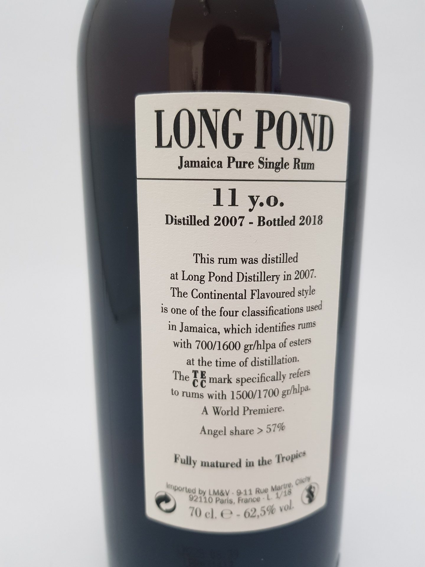 Long Pond 11 yo (2007), TECC - National Rums of Jamaica, 62.5%