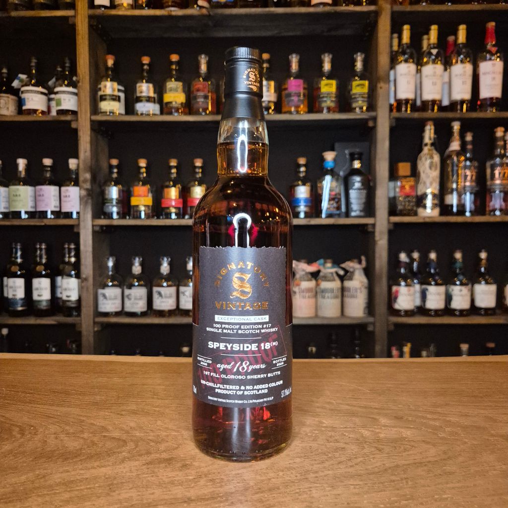 Speyside (M) 18 yo (2008/2026), Signatory – Exceptional Cask 100 Proof (#17), 57.1%